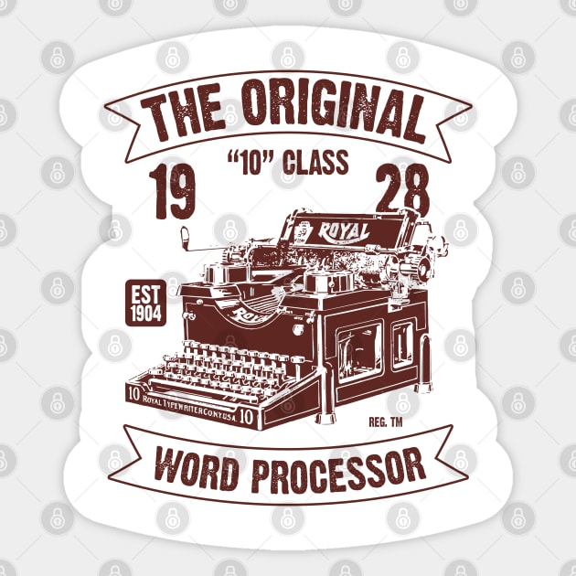 The Original Word Processor Sticker by JakeRhodes